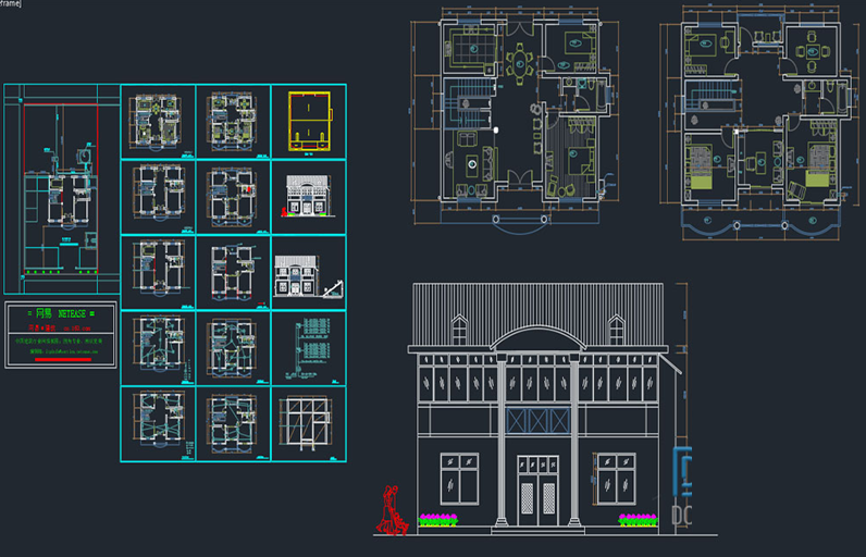 دانلود فایل اتوکد پروژه معماری و برق خانه چینی DWG | Chinese House Architecture And Electricity Project برای AutoCAD